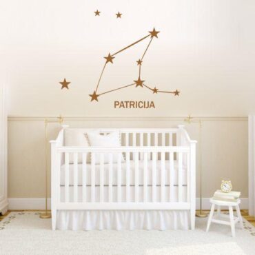 Primer izgleda otroške stenske nalepke horoskop devica z imenom patricija