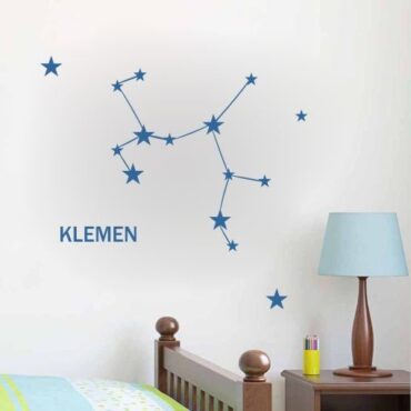 Primer otroške stenske nalepke horoskop strelec z imenom Klemen.
